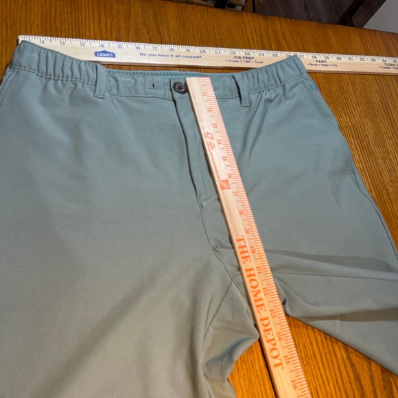 Chubbies Everywhere Performance Pants Large Olive Green Elastic Waist Zip Pocket - Picture 7 of 12